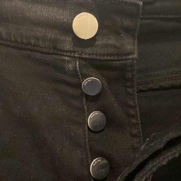 Amiri faded black mx1 skinny jeans, men’s 31us - Picture 7 of 15